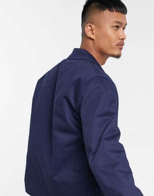 ASOS DESIGN harrington jacket in navy