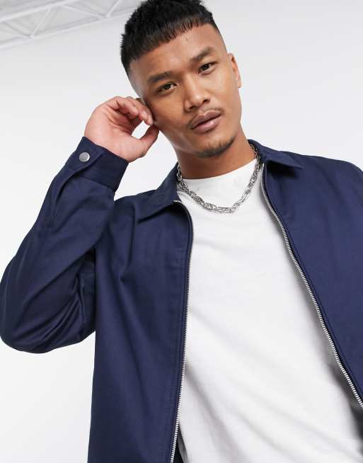 Asos design harrington 2025 jacket in navy