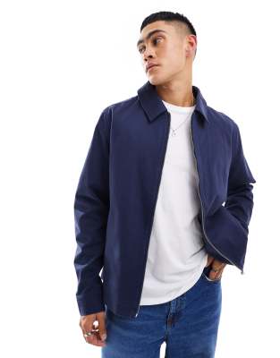 ASOS DESIGN harrington jacket in navy - view 1