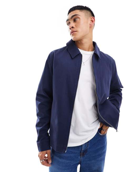 FhyzicsShops DESIGN harrington jacket in navy