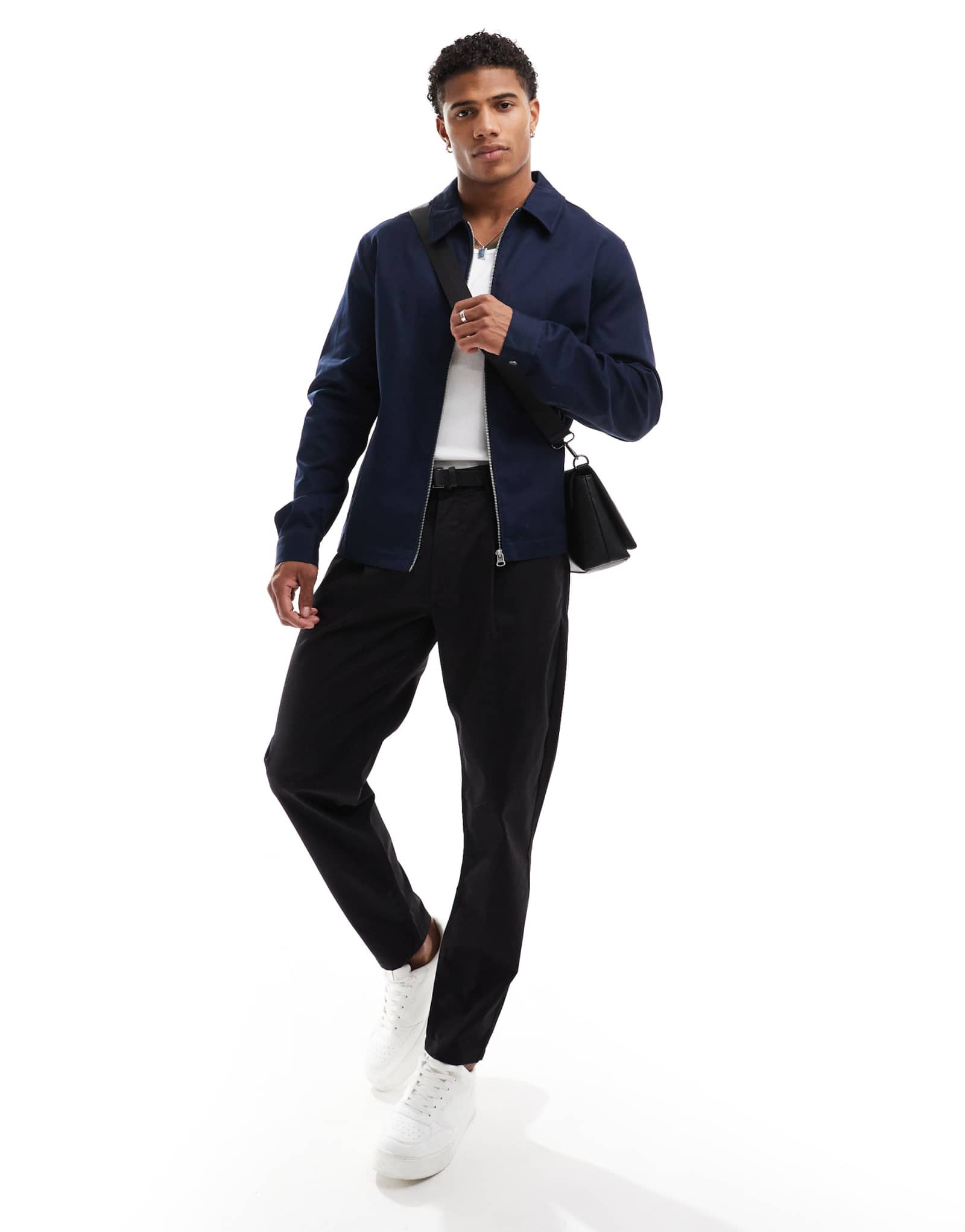 Куртка harrington от ASOS DESIGN темно-синего цвета