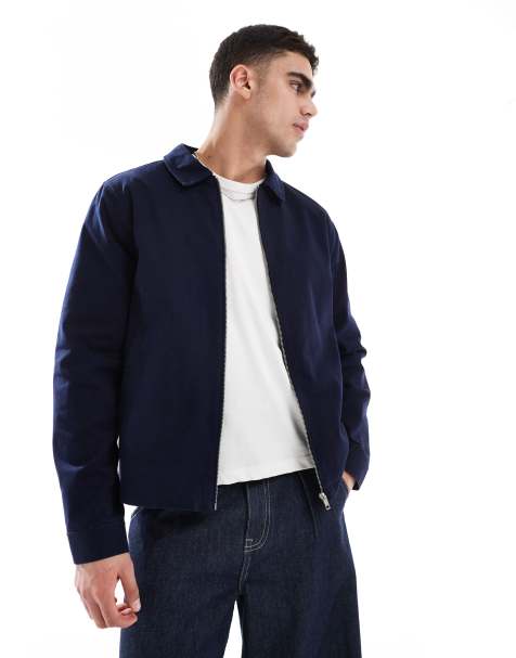 ASOS DESIGN harrington jacket in navy - view 1