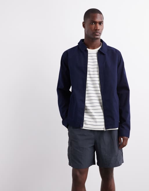 ASOS DESIGN - Harrington jack in marineblauw