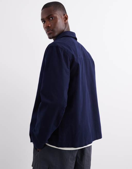 ASOS DESIGN - Harrington jack in marineblauw