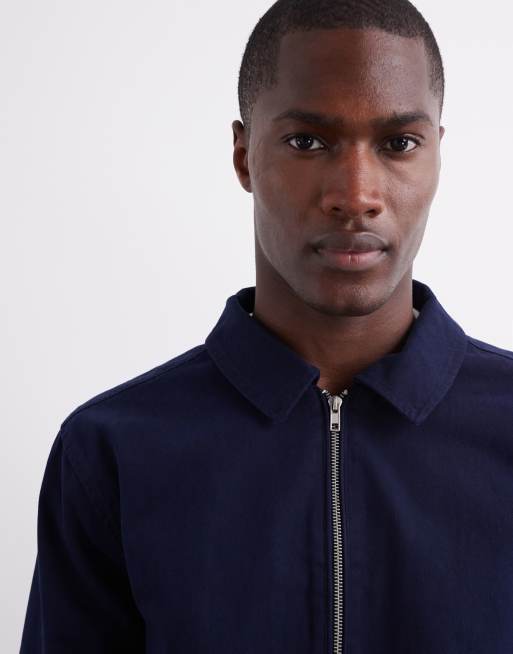 ASOS DESIGN - Harrington jack in marineblauw