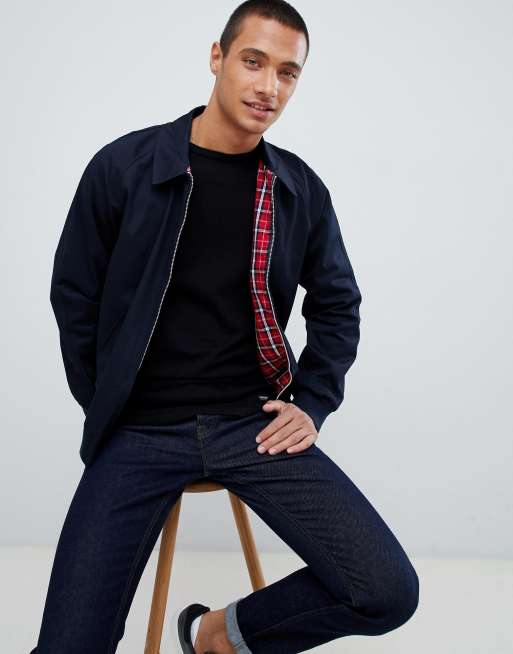 Asos design harrington 2025 jacket in navy