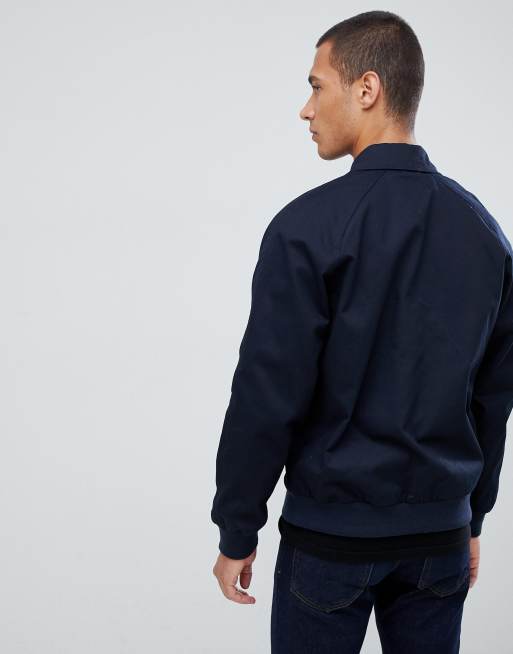 ASOS DESIGN harrington jacket in navy