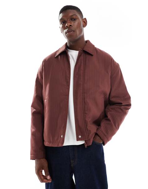 ASOS DESIGN harrington jacket in rust - view 1
