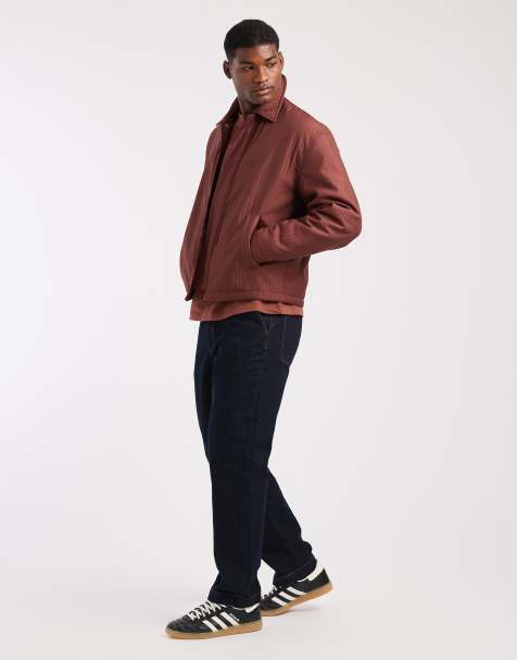 ASOS DESIGN harrington jacket in rust - view 1