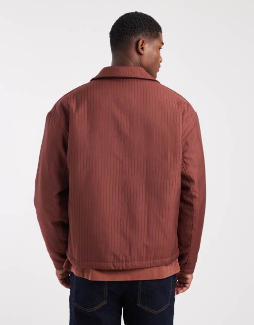 ASOS DESIGN harrington jacket in rust, 3 of 6