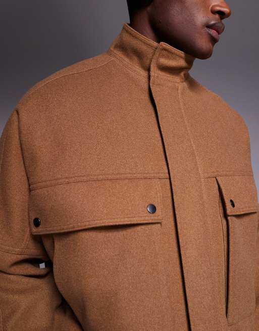 ASOS DESIGN harrington jacket in tobacco, 5 of 5