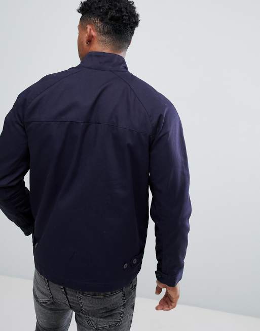 ASOS DESIGN harrington jacket in navy