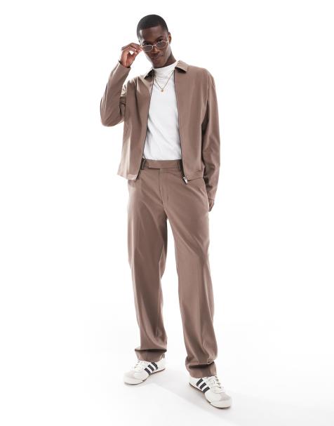 ASOS DESIGN harrington smart set in brown - view 1