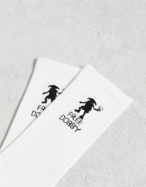 ASOS DESIGN – Harry Potter – Białe skarpetki ze Zgredkiem, 2 z 3