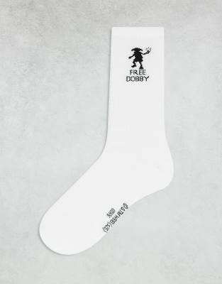 ASOS DESIGN ASOS DESIGN Harry Potter Dobby sock in white