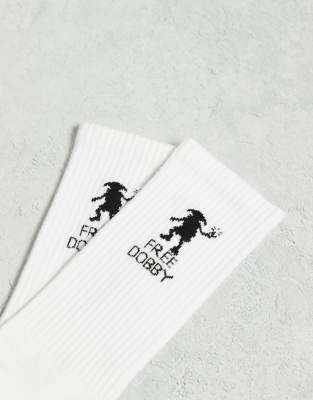 Asos Design Harry Potter Dobby Socks In White