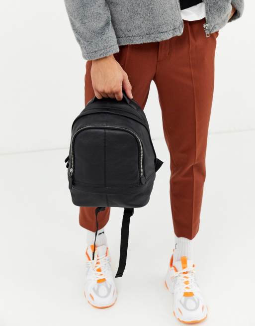 ASOS DESIGN Harvard Mini sac dos Cuir noir