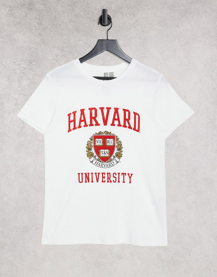 ASOS DESIGN - Harvard - Oversized t-shirt i hvid