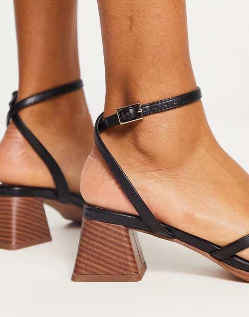 Black block shop heels asos