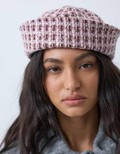 ASOS DESIGN hat med opsmøg i pink bouclé, 5 af 5