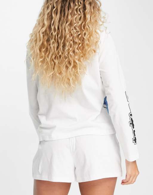 ASOS DESIGN - Hatsune Miku - Pigiama bianco con T-shirt a maniche lunghe e pantaloncini, 3 di 4