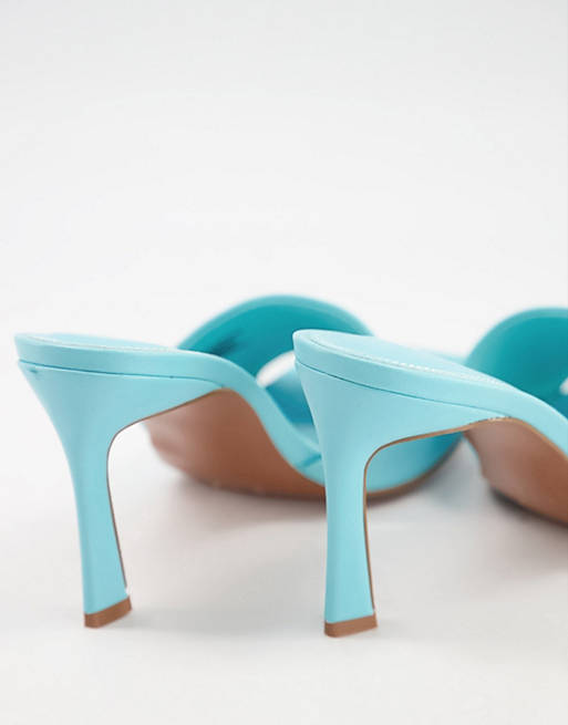 Women Heels/Hattie mid-heeled mule sandals in blue 