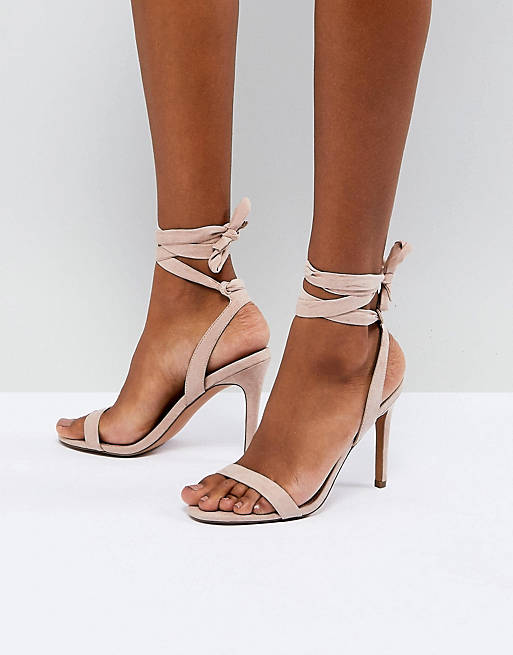ASOS DESIGN Hatty barely there heeled sandals