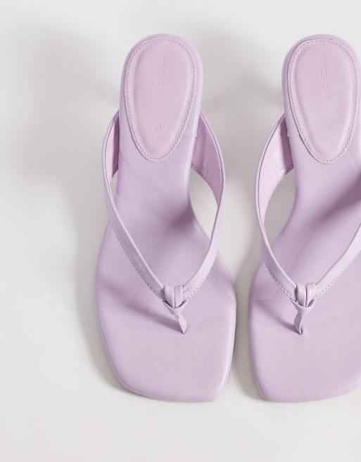 ASOS DESIGN - Havana - Lyslilla sandaler med tårem og kitten-hæl, 4 af 4