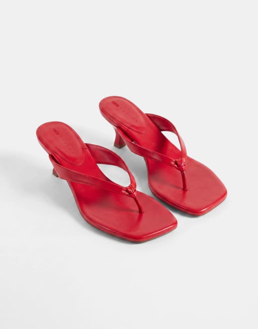 ASOS DESIGN – Havana – Röda sandaler med tårem och taxklack, 5 av 8