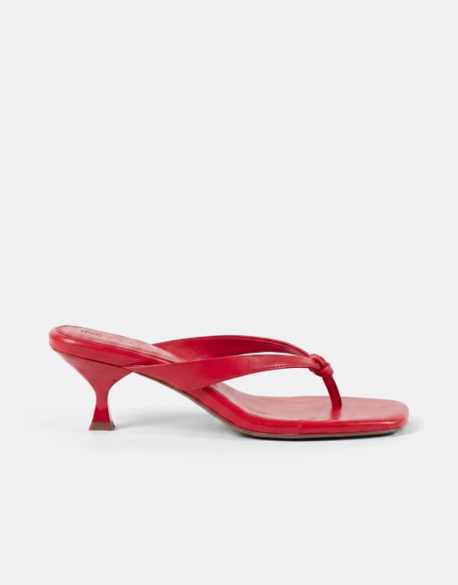 ASOS DESIGN – Havana – Röda sandaler med tårem och taxklack, 8 av 8