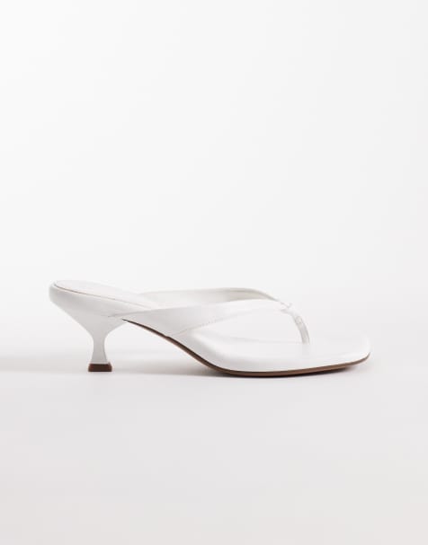 ASOS DESIGN - Havana - Sandales à petit talon et entre-doigts - Blanc - view 1