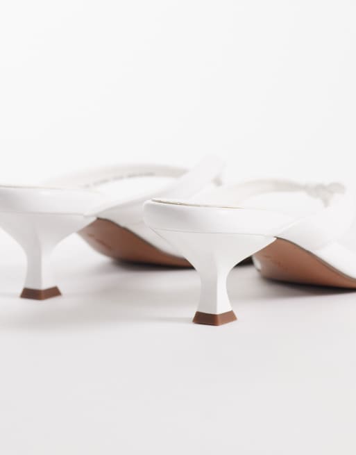 ASOS DESIGN - Havana - Sandales à petit talon et entre-doigts - Blanc, 2 de 4