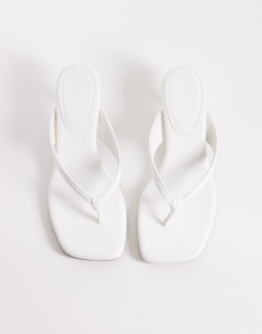 ASOS DESIGN - Havana - Sandales à petit talon et entre-doigts - Blanc, 3 de 4