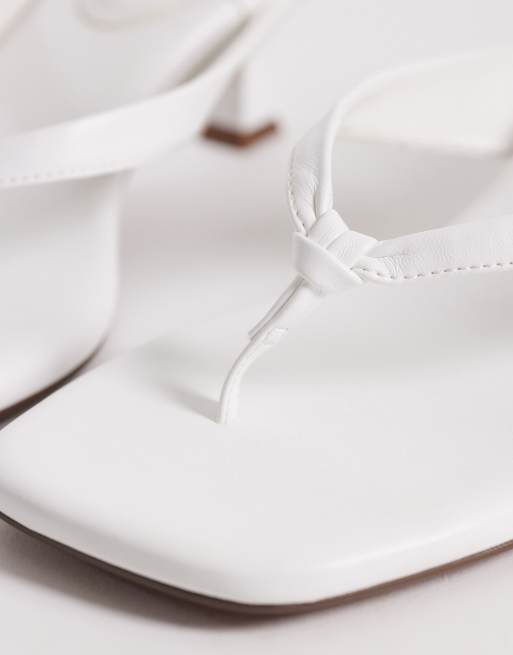 ASOS DESIGN - Havana - Sandales à petit talon et entre-doigts - Blanc, 4 de 4