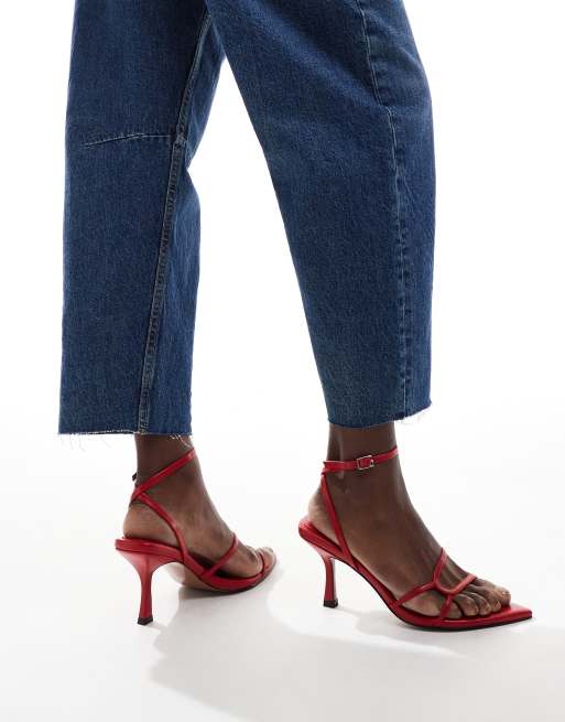 Asos red high heels deals