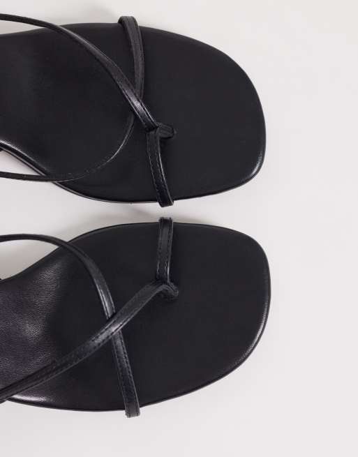 ASOS DESIGN – Haven – Svarta sandaler med taxklackar och smala remmar, 2 av 4