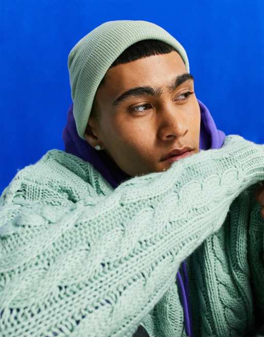 ASOS DESIGN – Havsblå fiskarmössa i liten modell