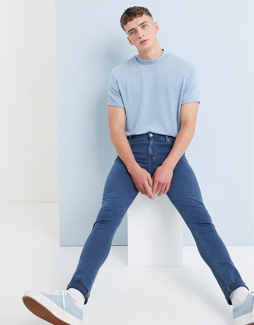 ASOS DESIGN – Havsblå superskinny jeans