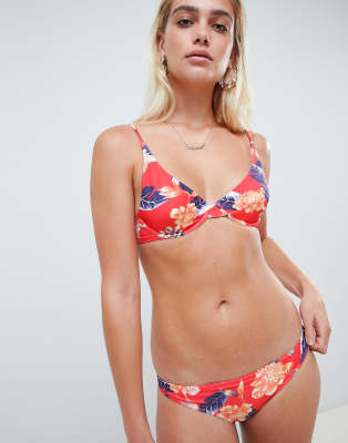hawaiian floral print bikini