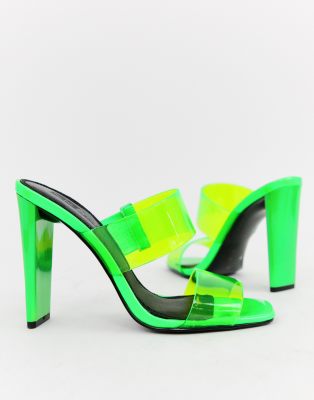 asos clear block heels