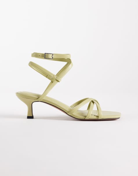 ASOS DESIGN – Haze – Szałwiowe sandały z pasków na obcasach-kaczuszkach - view 1