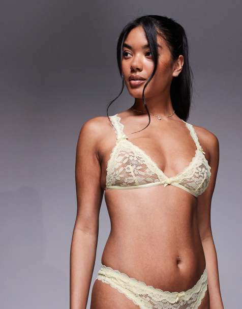 ASOS DESIGN - Hazel - Kanten lingerieset in lichtgeel - view 1