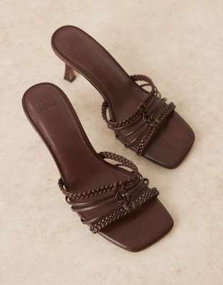 Asos Design Hazel Plaited Cage Mid Heeled Mules