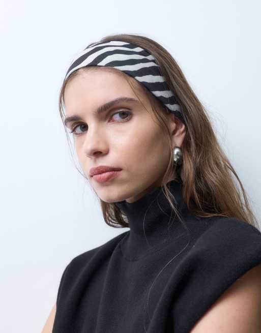 ASOS DESIGN headband in abstract zebra print - MULTI, 2 of 3