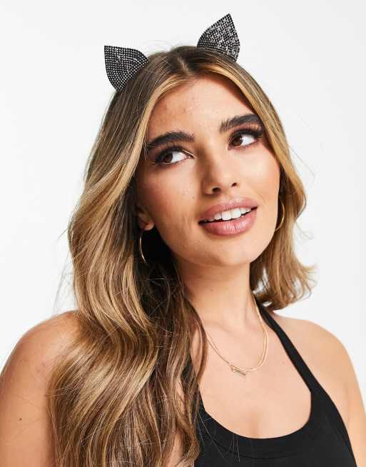 ASOS DESIGN headband with crystal cat ears, 3 of 4