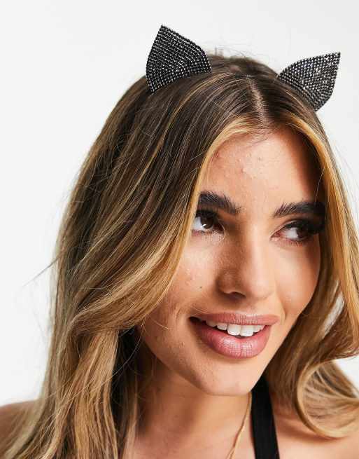 ASOS DESIGN headband with crystal cat ears, 4 of 4