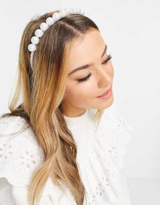 ASOS DESIGN headband with oversized pearl detail - ASOS Price Checker