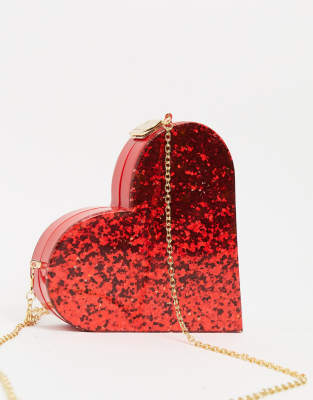 heart clutch bag