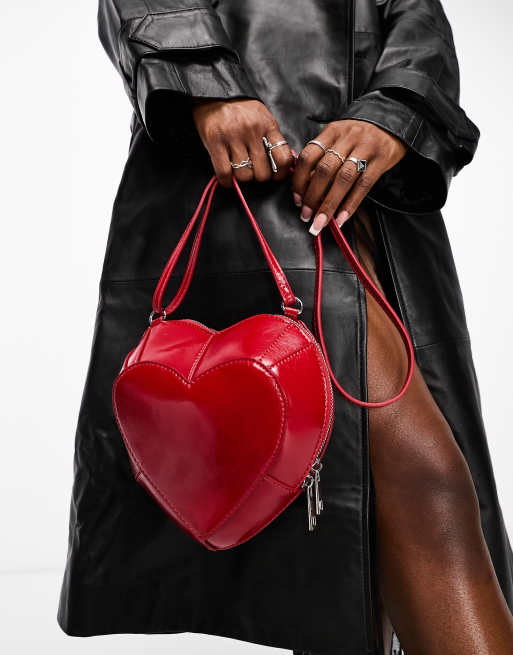 HEART CROSSBODY BAG - Red