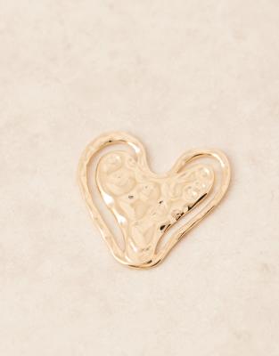 ASOS DESIGN HEART ENAMELED SARONG BUCKLE 
